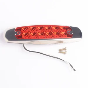 LAMPARA LATERAL 12L SMD PLANA LENTE ROJO 24V