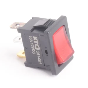 SWITCH 1 GOLPE 3C TECLA PILOTO ROJO (2X1