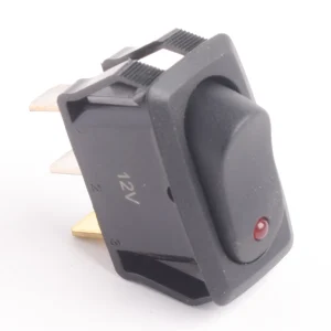 SWITCH 1 GOLPE 3C TECLA PILOTO ROJO LED 1.8X3.1 CM