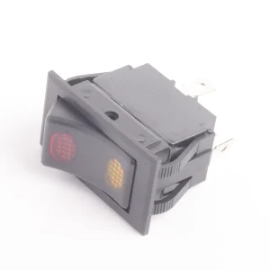 SWITCH 2 GOLPES 4P TECLA PILOTO ROJO