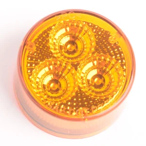 LAMPARA DEMARCADORA REDONDA  2" 3 LED AMBAR 12V