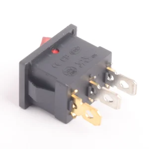 SWITCH BALANCIN ON-OFF 3C RECTANGULAR ROJO PEQUEÑO 12V 15A