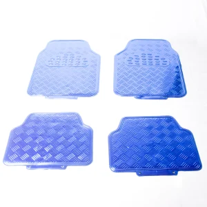 TAPETE VEHICULO METALIZADO AZUL 4 PCS