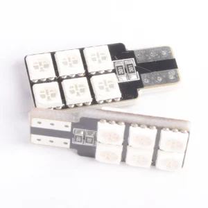 BOMBILLO LED DE BASE T13 - W2,1X9 - 12 LED - 5050SMD - 12 V AMARILLO