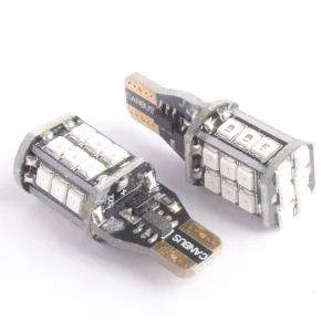 BOMBILLO LED T10 DE BASE CANBUS - W2.1X9.5D - 27LED - 2835SMD - 12V - ROJO /