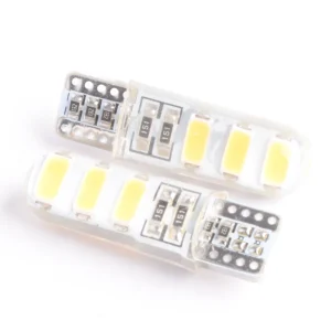 BOMBILLO LED T10(W5W) DE BASE CANBUS- W2.1X9.5D - 6 LED - 5730SMD - 12V - AMARILLO