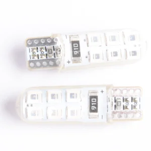SET DE BOMBILLOS T10 (5W), 12V/24V, 12 LED, 2835SMD AMARILLO