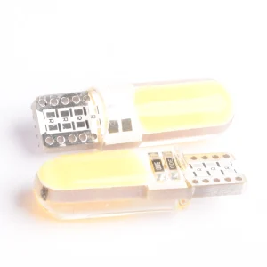 BOMBILLO LED T10 (W5W)CUÑA (W5W) BASE - W2.1X9.5D - 2 LED - COB - 12V - AMARILLO