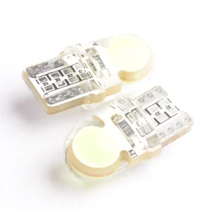 BOMBILLO LED T10 (W5W) DE BASE - W2.1X9.5D - 2 LED - COB 12V - VERDE
