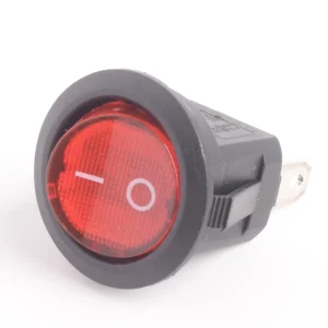 SWITCH BALANCIN ON-OFF 3C REDONDO 12V 10A ROJO