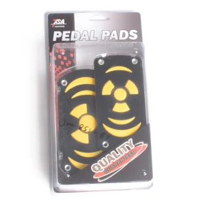 PEDAL DEPORTIVO NEGRO/AMARILLO "LOGO ATOMICO"