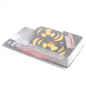 PEDAL DEPORTIVO NEGRO/AMARILLO "LOGO ATOMICO"