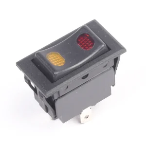 SWITCH 2 GOLPES 4C TECLA PILOTO ROJO-AMARILLO 4.3X2.5 CM GPM