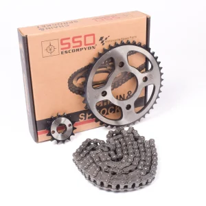 KIT DE TRANSMISION CON CADENA-43T / 14T 428H-132