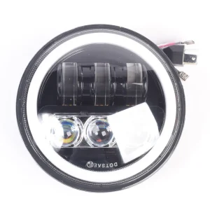 EXPLORADORA 5.75'' 50W LED CREE 3535 (H4 SOCKET)(BLANCO Y AMARILLO)143X75MM