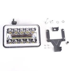 EXPLORADORA KW ARO NEON AMARILLO BLANCO5" H/L, 10 X 3W + 20 X 1W 3030 SMD 10-30V, (BLANCA Y AMARILLA) 165X108X65MM
