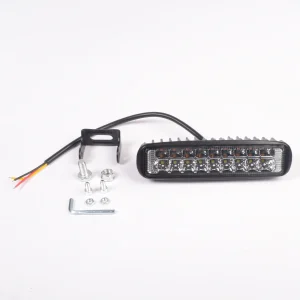 LAMPARA LED RECTANGULAR LUZ BLANCA Y AMARILLA FIJA Y CON FLASHEO 10-30V