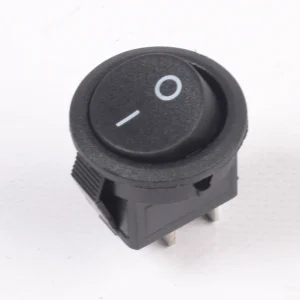 SWITCH REDONDO NEGRO ON-OFF 2C, 6.5A, 250V AC,13A 125V AC