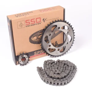 KIT DE TRANSMISION CON CADENA-42T / 14T / 428 H X 132